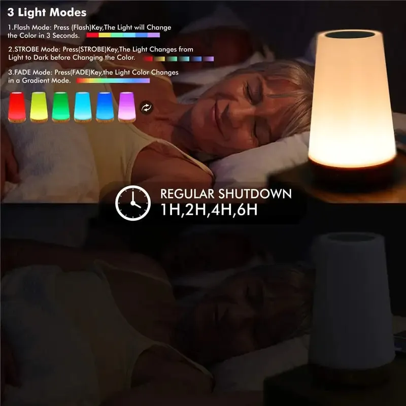 13 Color Changing Night Light Lamp - Portable LED Mood Light