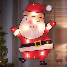 16" Shimmer Santa Wall & Window Light Art