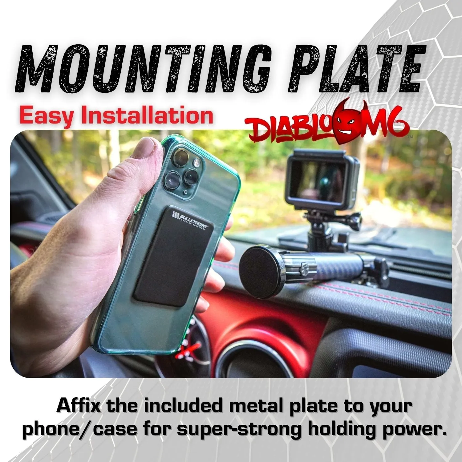2022 Ford F250/F350/450 Super Duty (Tremor Off-Road   SYNC 4) Universal Dual 20mm Ball Dash Phone Mount