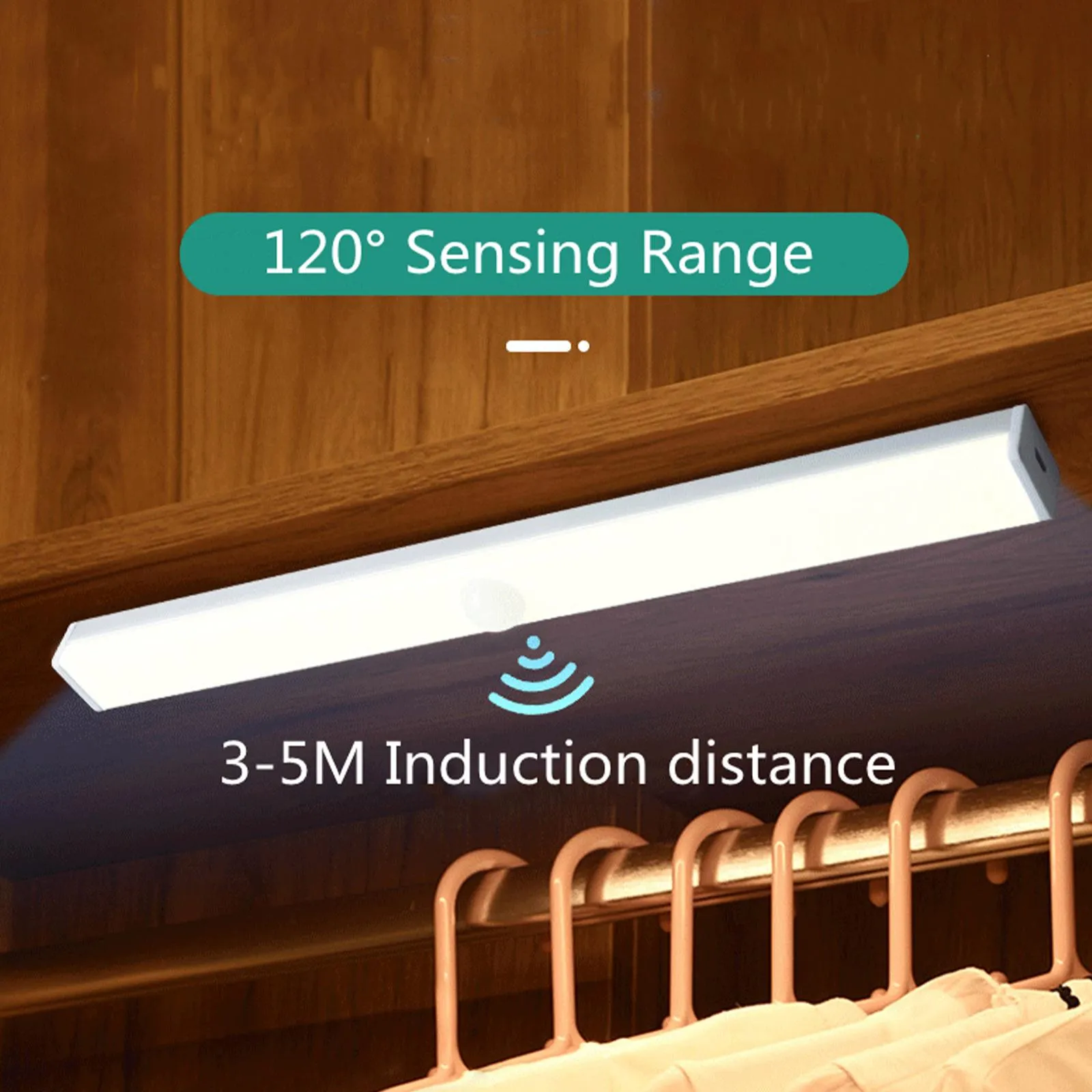 32CM Rechargeable Motion Sensor Night Light Cabinet Light-White