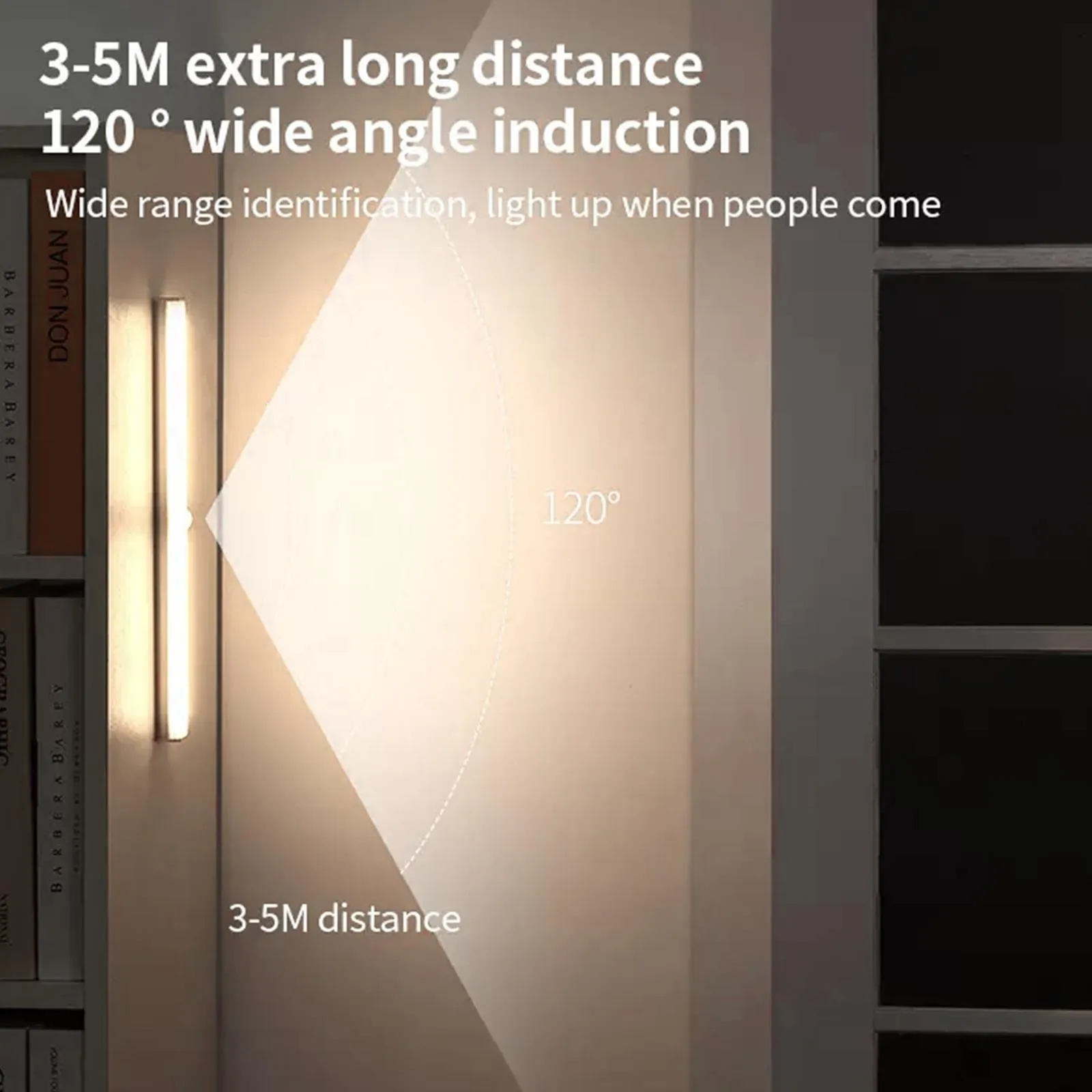 32CM Rechargeable Motion Sensor Night Light Cabinet Light-White
