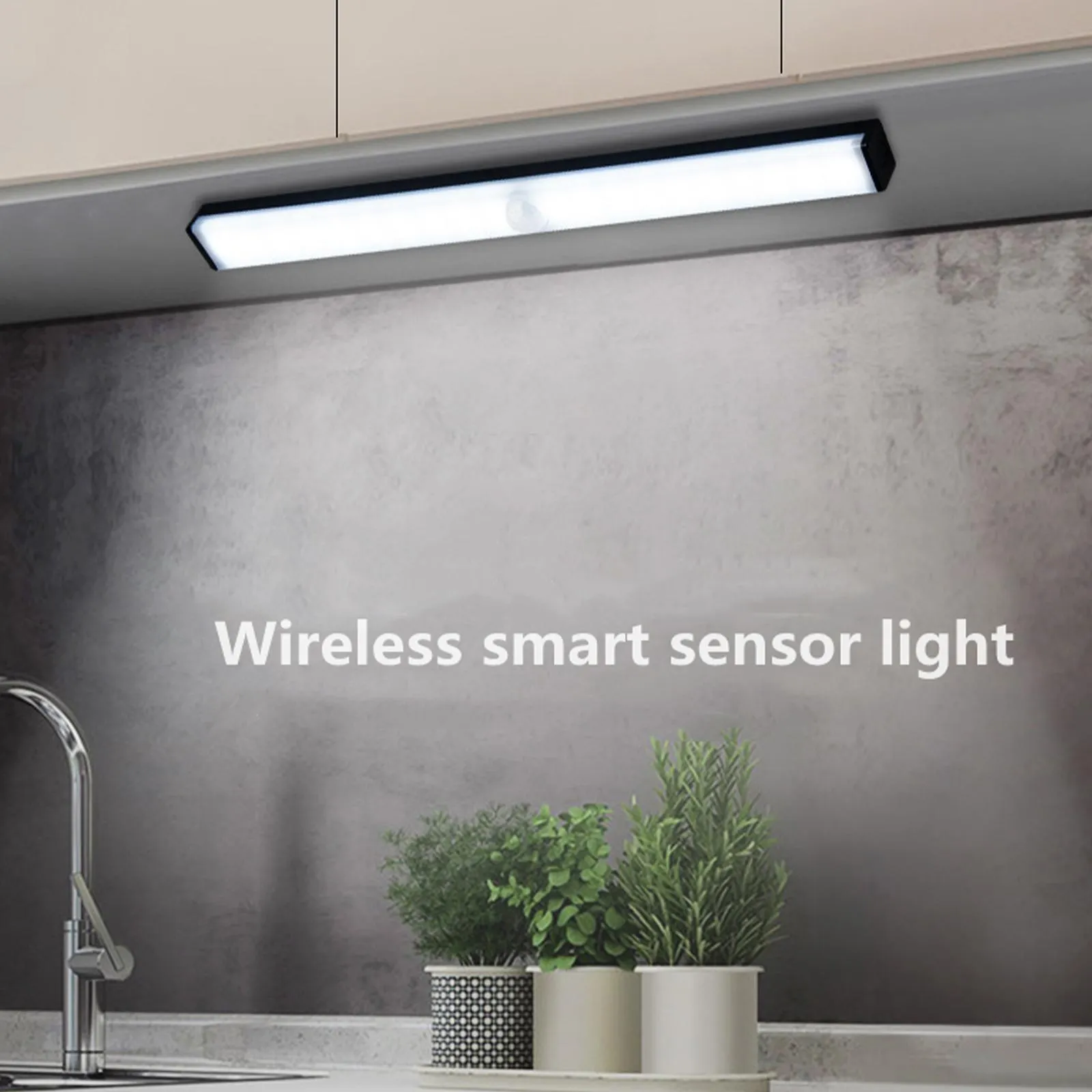 32CM Rechargeable Motion Sensor Night Light Cabinet Light-White