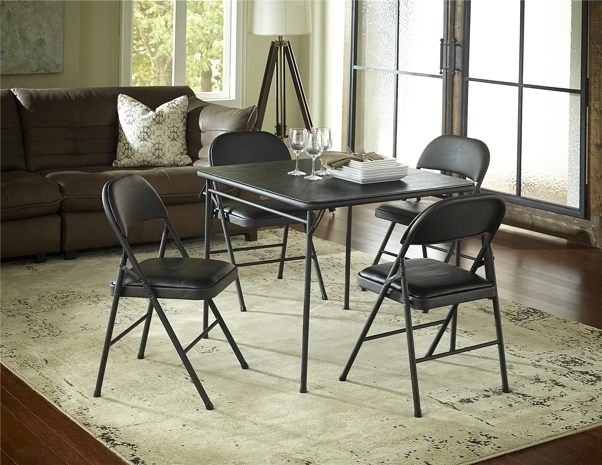 34" Vinyl Top Folding Table