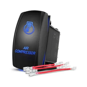 5Pin Laser On/Off SPST Air Compressor Rocker Switch Blue