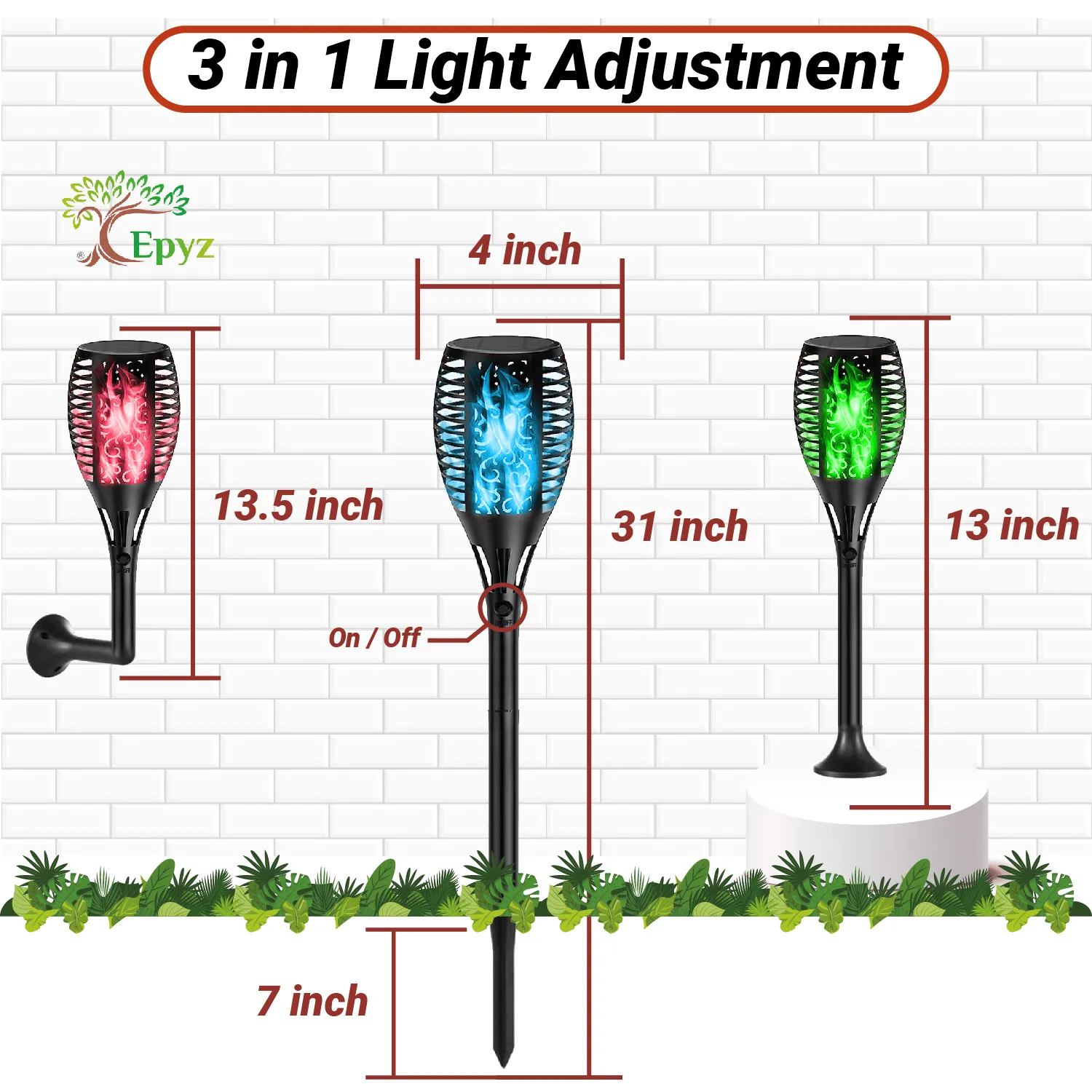 66 LED RGB Solar Mashaal Light