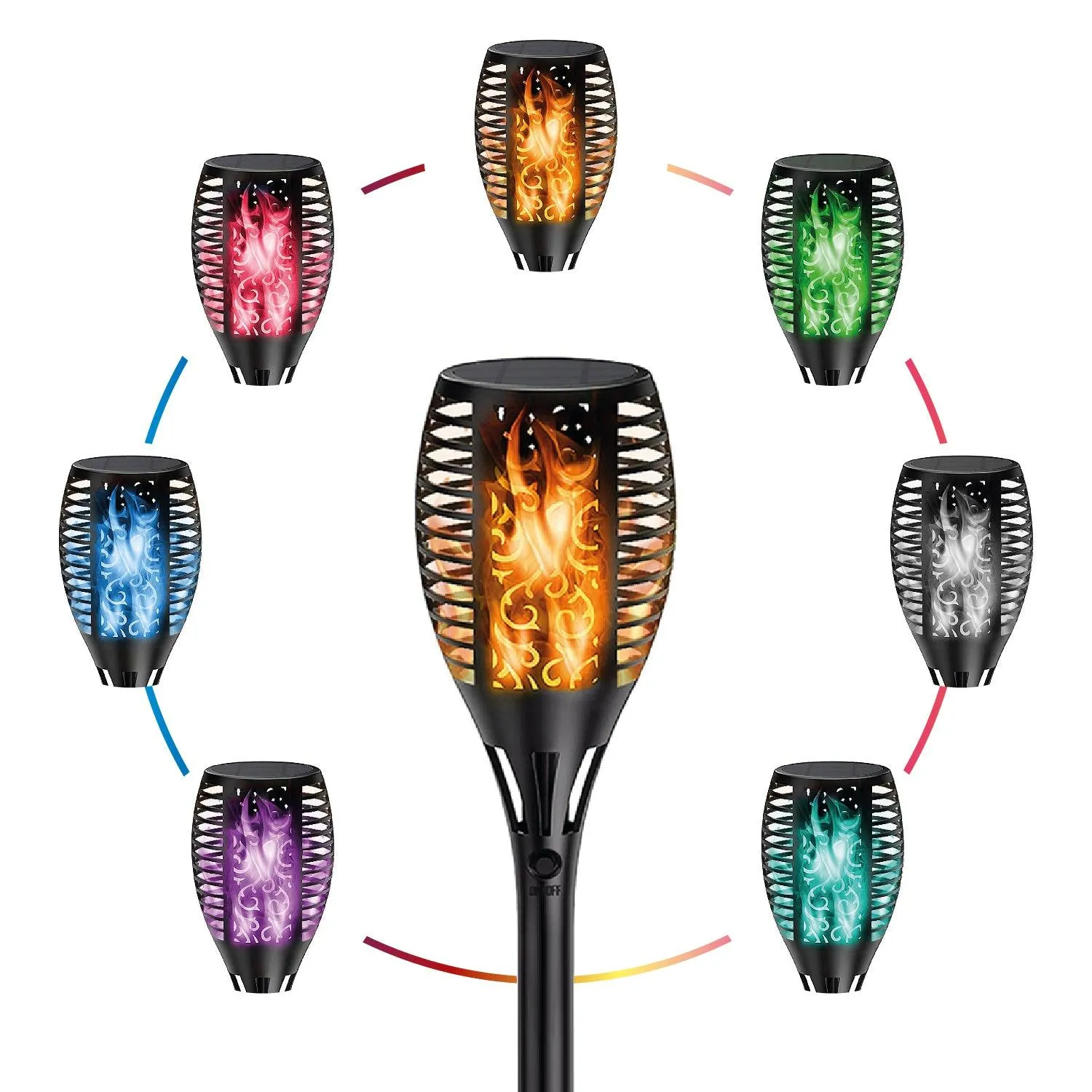 66 LED RGB Solar Mashaal Light