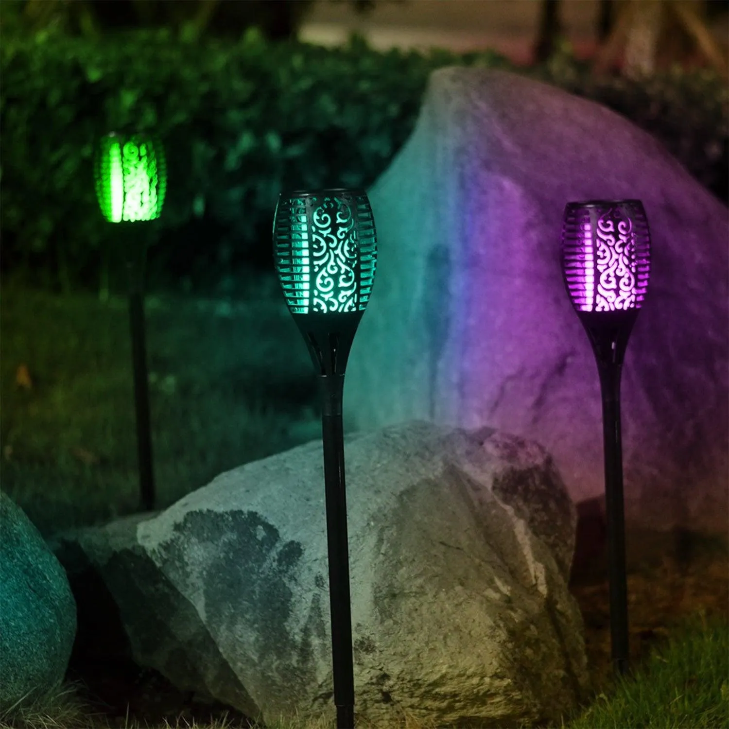 66 LED RGB Solar Mashaal Light