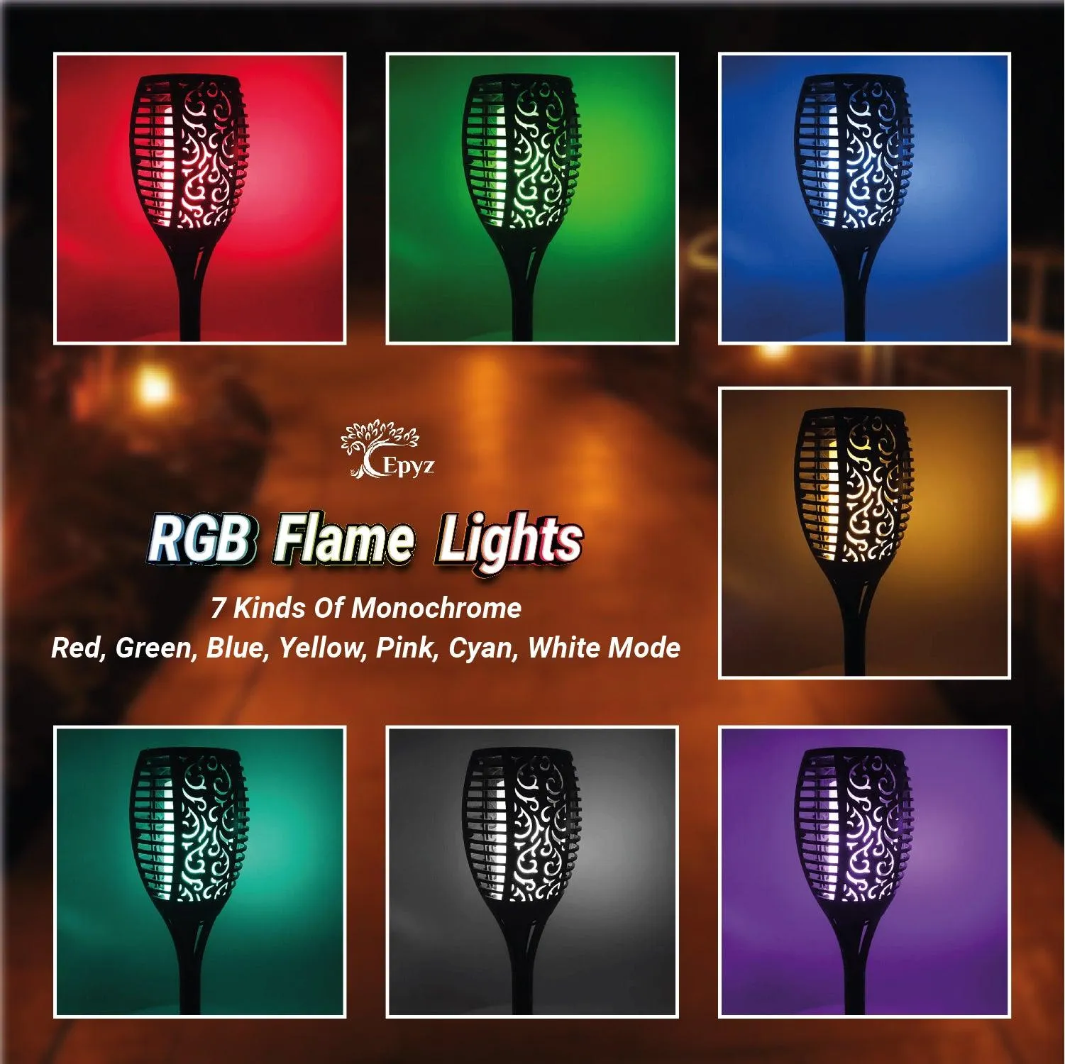 66 LED RGB Solar Mashaal Light