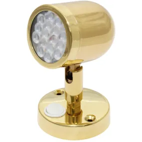 AAA LED Adjustable Reading Light Brass 8 30V