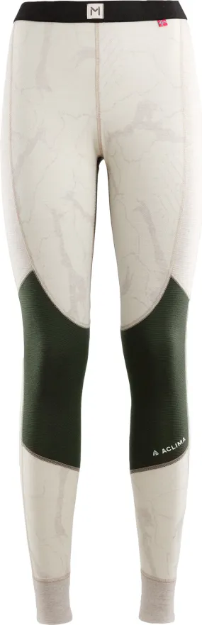 Aclima Women&#x27;s Lars Monsen Femunden Longs Beige Melange/Olive Night/Femunden Light | Buy Aclima Women&#x27;s Lars Monsen Femunden Longs Beige Melange/Olive Night/Femunden Light here | Outnorth