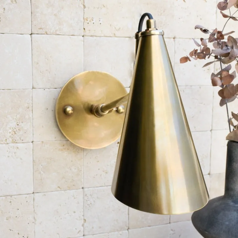 Adjustable Conical Antique Wall Light | Assorted Finish