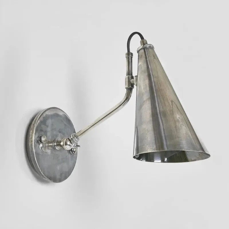 Adjustable Conical Antique Wall Light | Assorted Finish