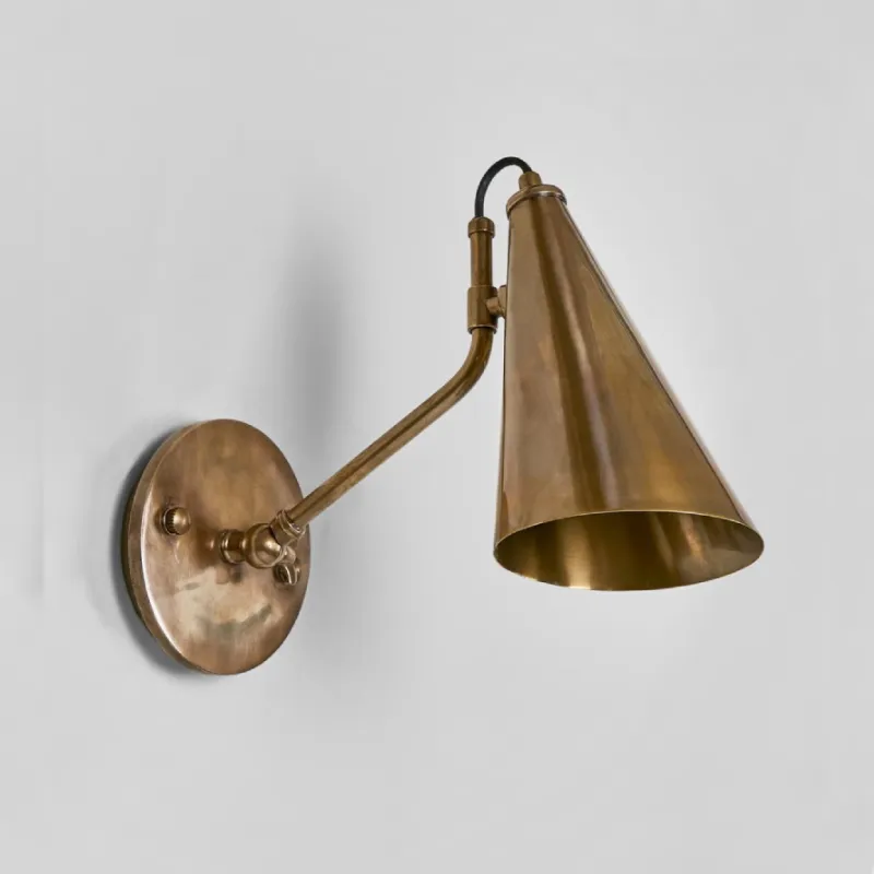 Adjustable Conical Antique Wall Light | Assorted Finish