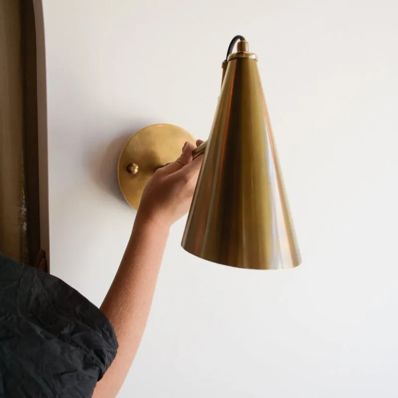Adjustable Conical Antique Wall Light | Assorted Finish