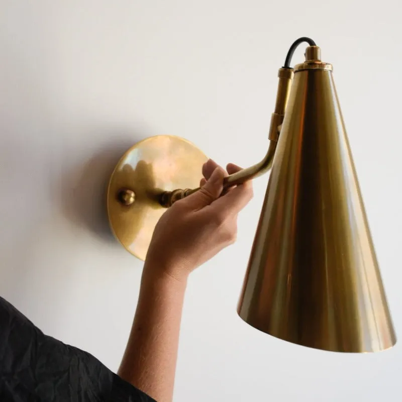 Adjustable Conical Antique Wall Light | Assorted Finish