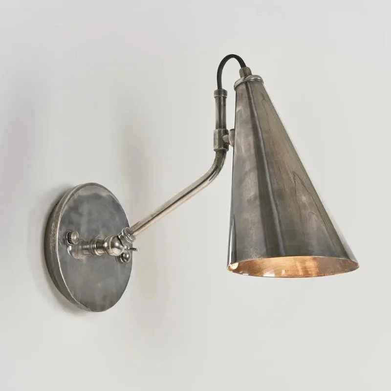 Adjustable Conical Antique Wall Light | Assorted Finish