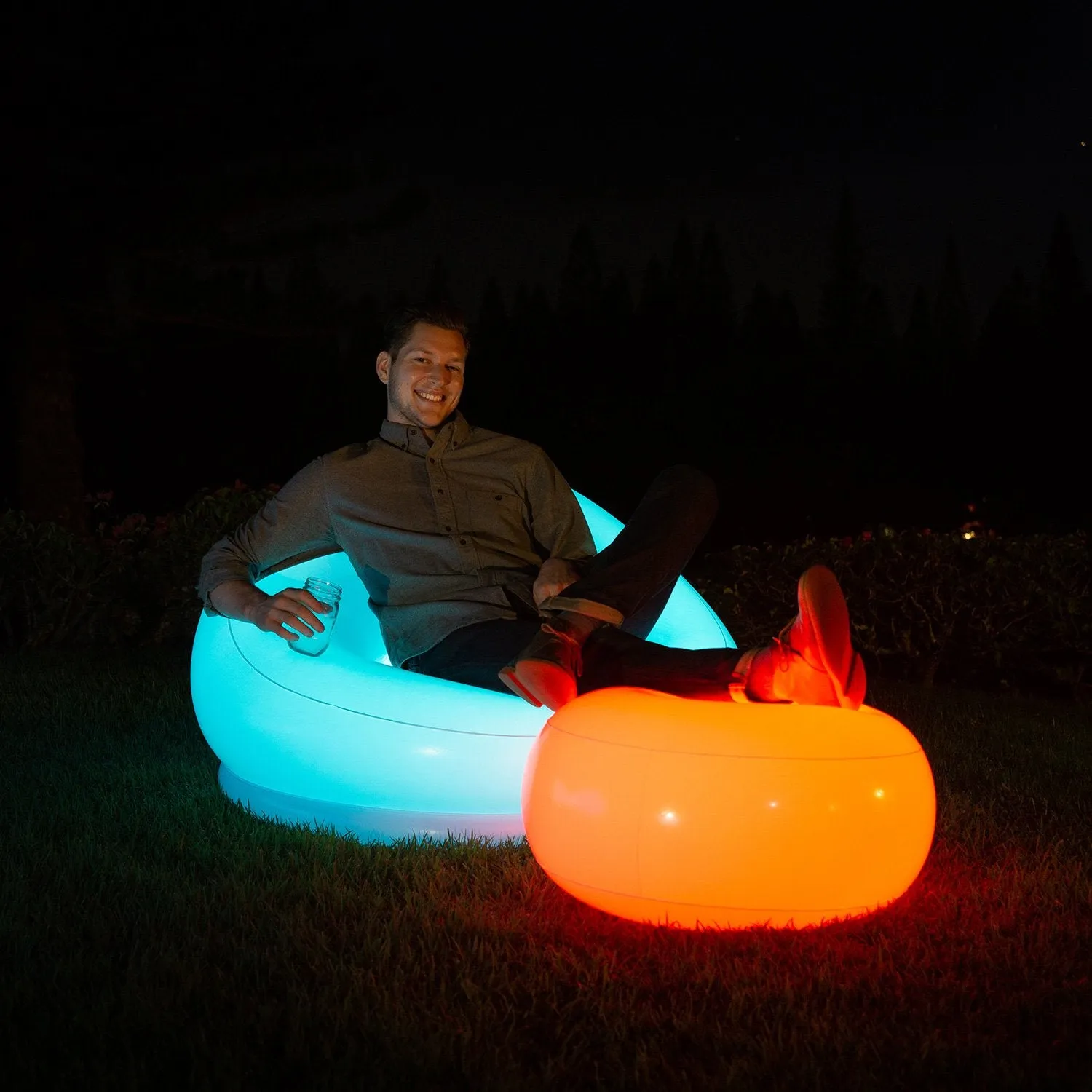 AirCandy Illuminated LED Inflatable Ottoman