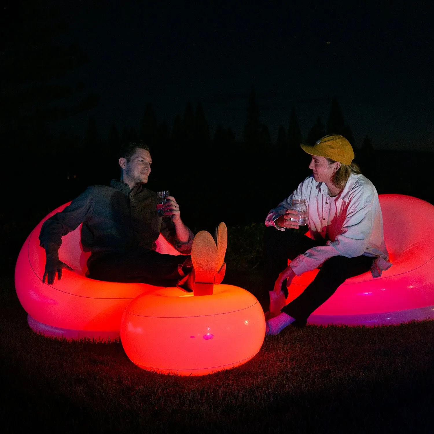 AirCandy Illuminated LED Inflatable Ottoman