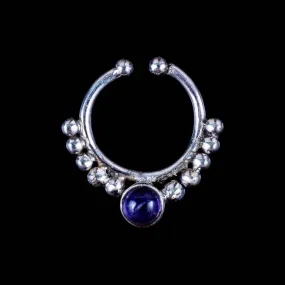 Amethyst Clip On Septum