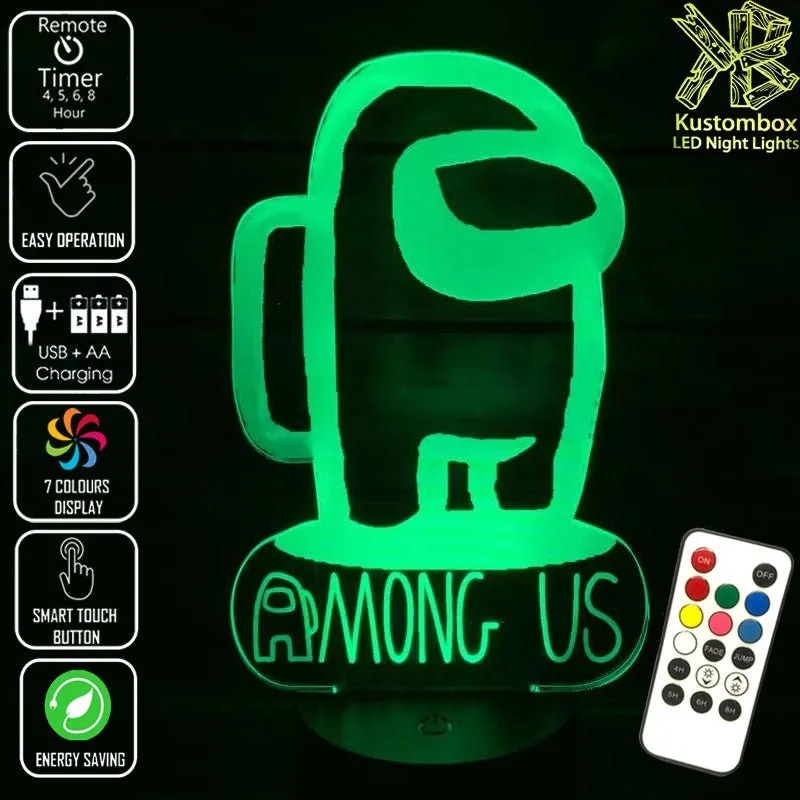 AMONG US IMPOSTER CREWMATES 3D LED Night Light Lamp