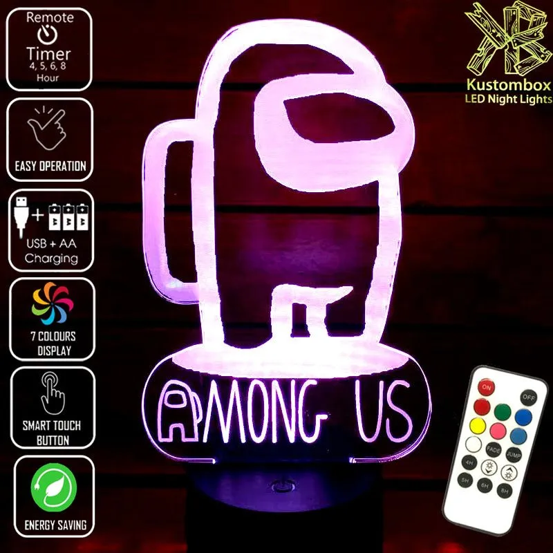 AMONG US IMPOSTER CREWMATES 3D LED Night Light Lamp