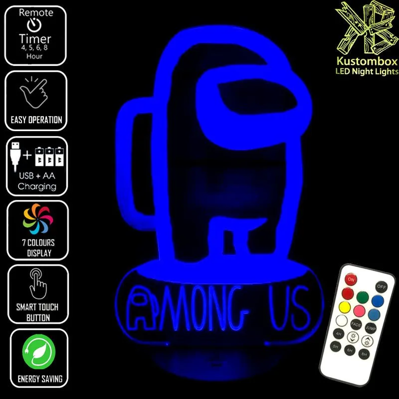 AMONG US IMPOSTER CREWMATES 3D LED Night Light Lamp