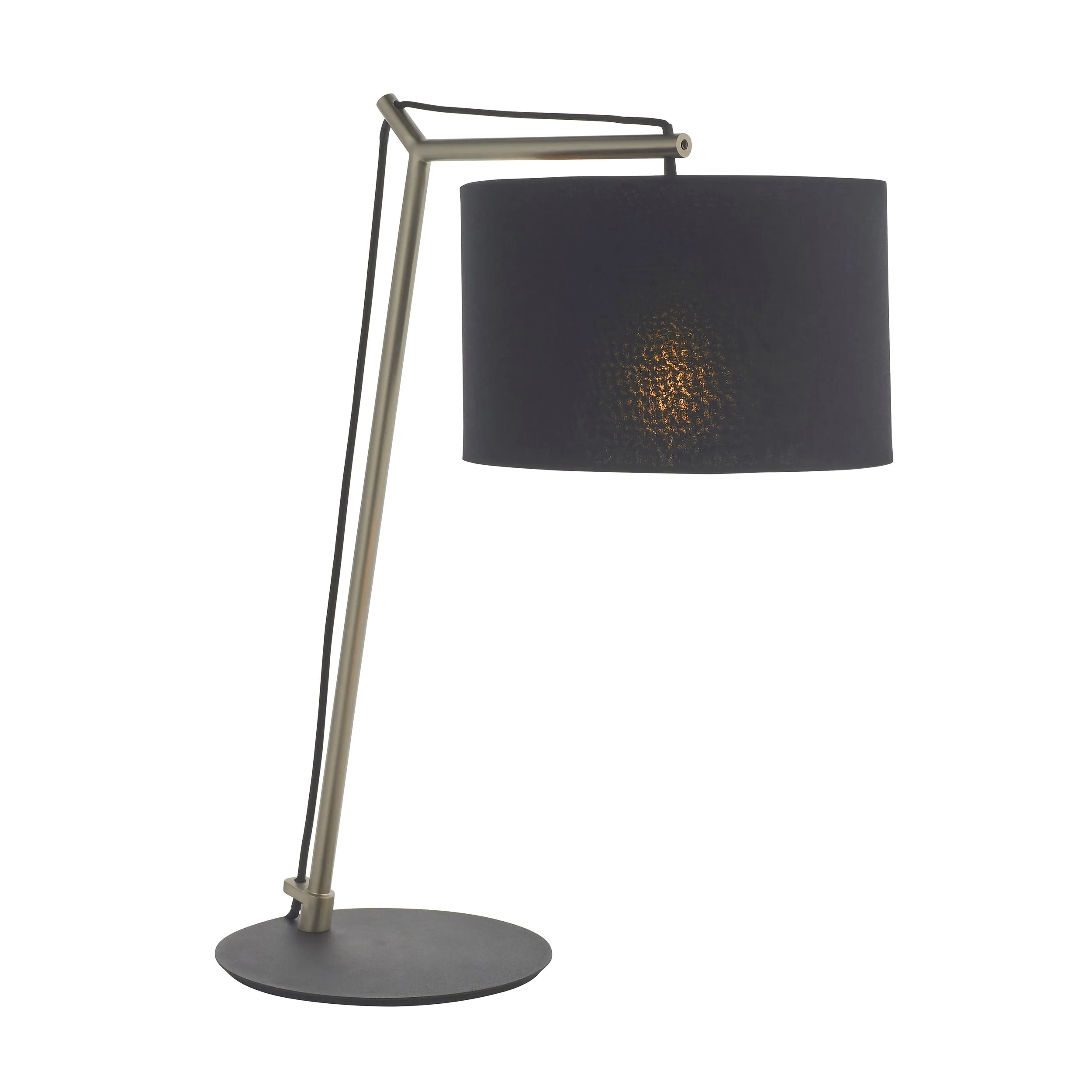 Amos Automic Table Lamp Matt Nickel & Black