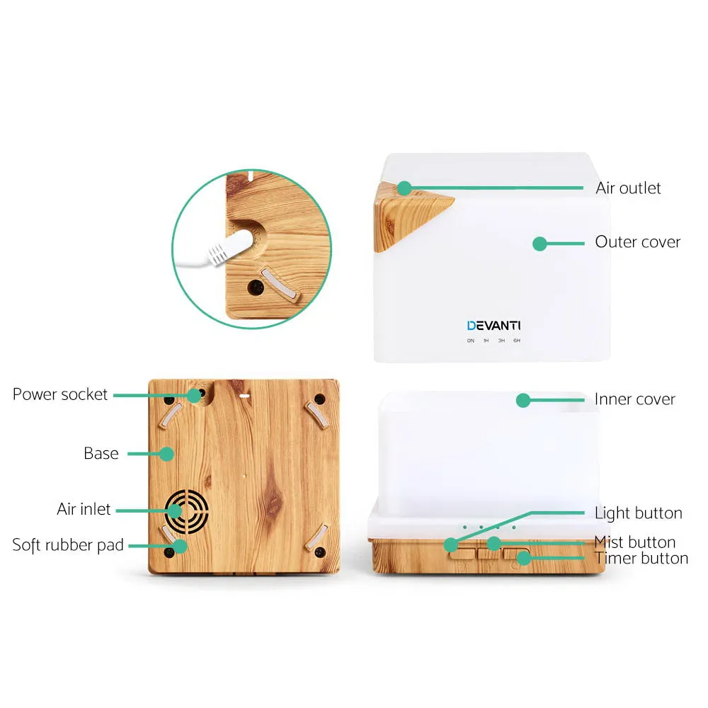 Aroma Diffuser Air Humidifier Night Light 600ml
