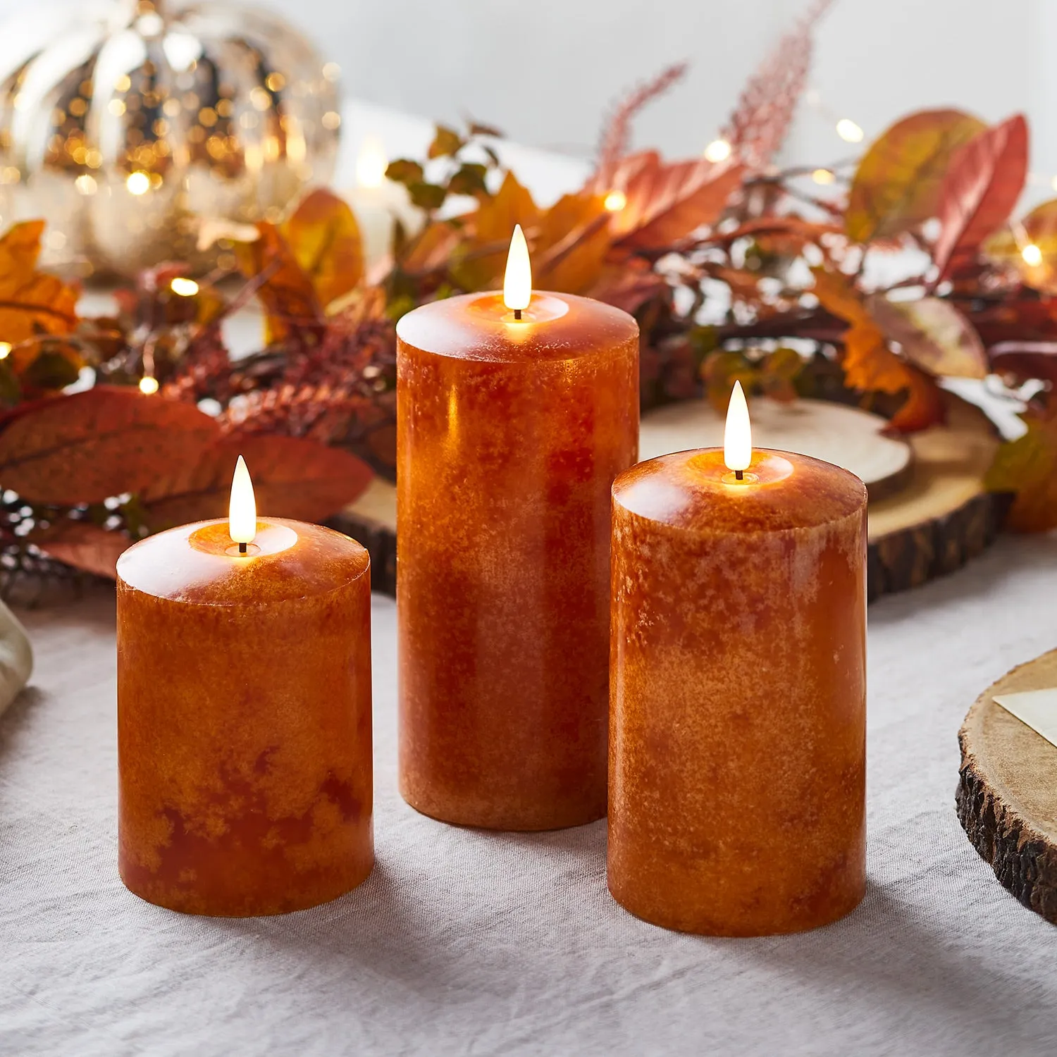 Autumn Candle & Light Up Pumpkin Bundle