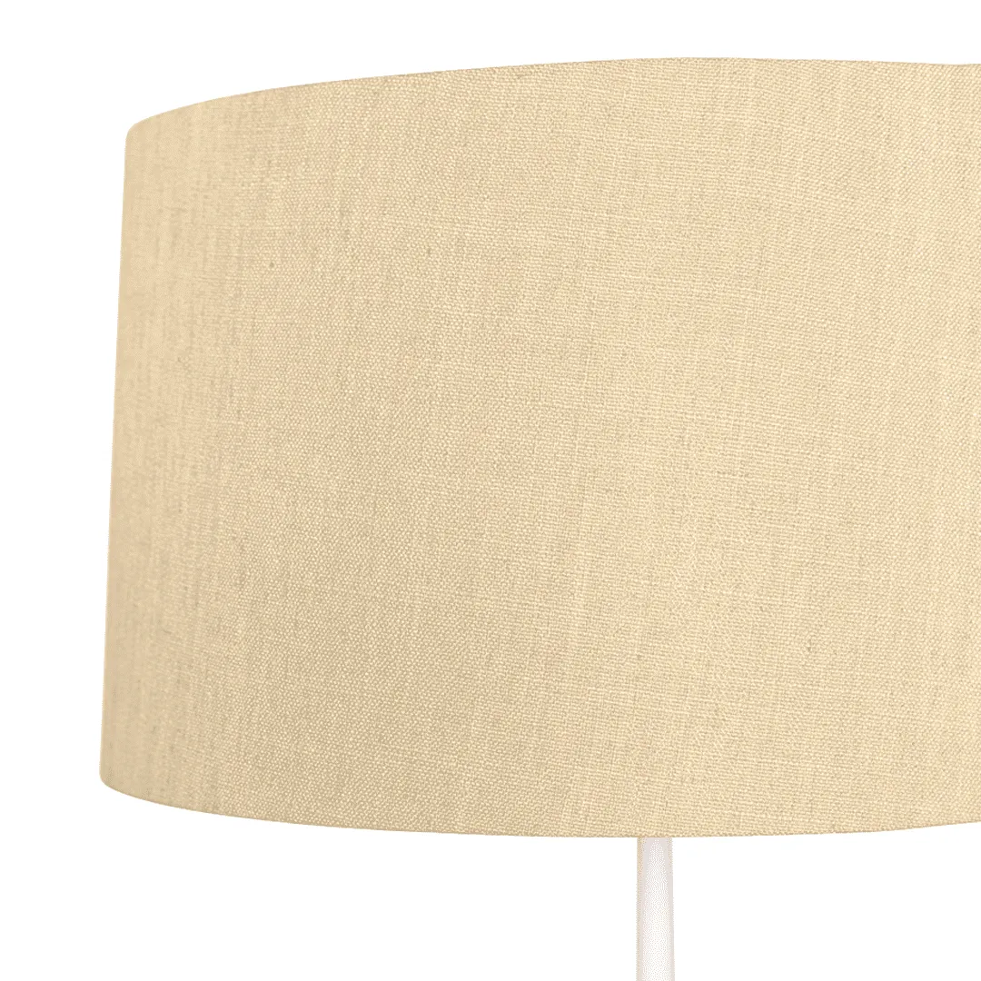 Avery Side Lamp (Sand Shade   Wood & White Metal Body)