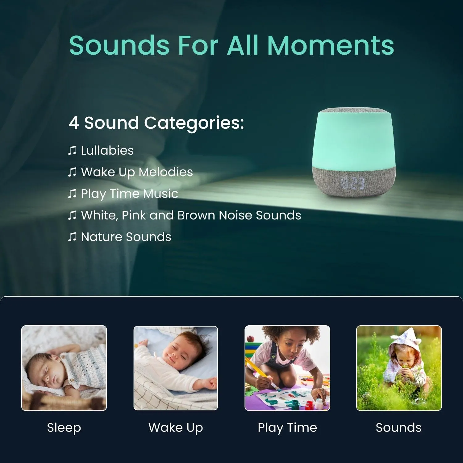 Babysense Dreamer: Baby Sleep Night Light & Sound Machine With White Noise