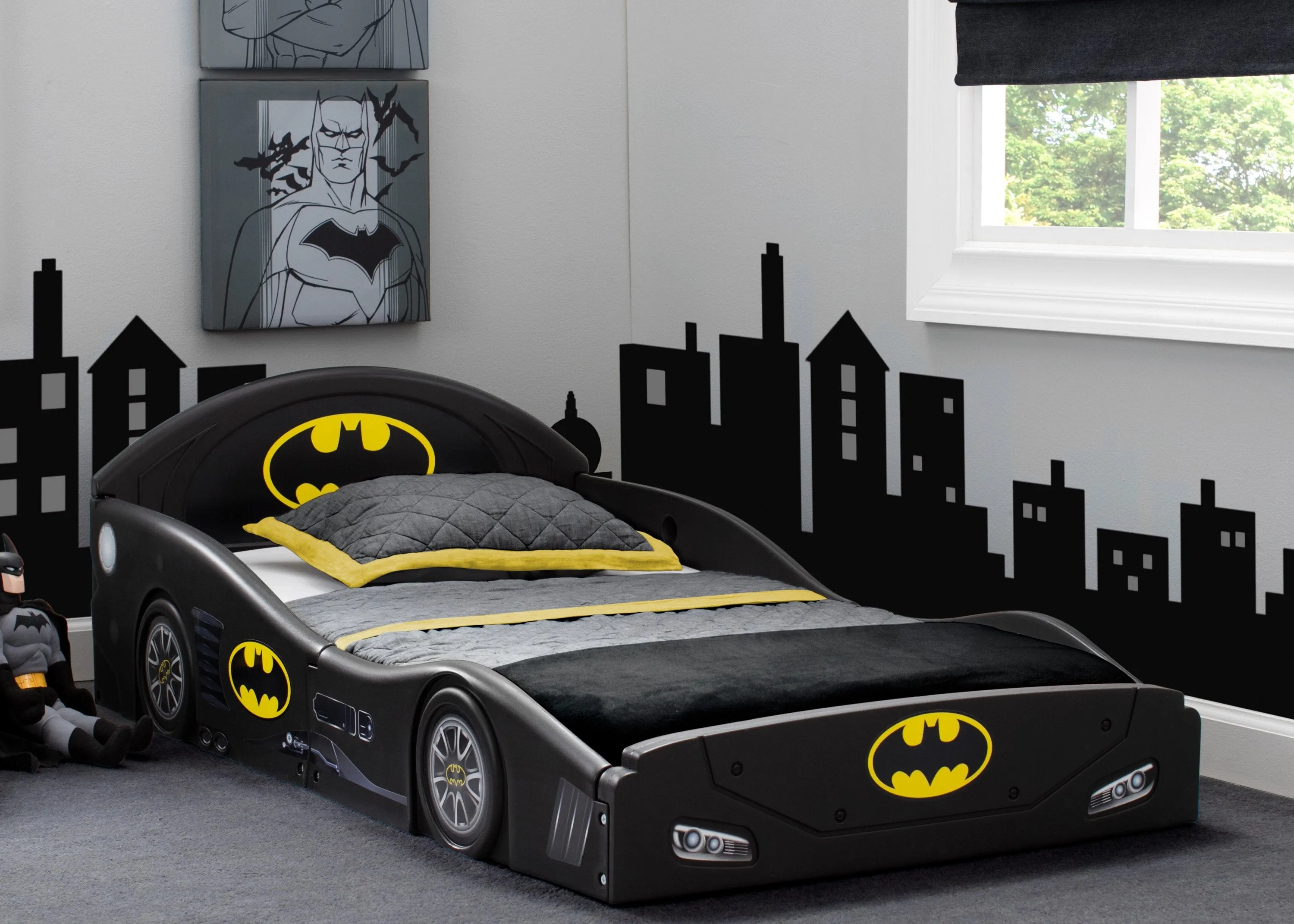 Batman Batmobile Plastic Sleep and Play Toddler Bed