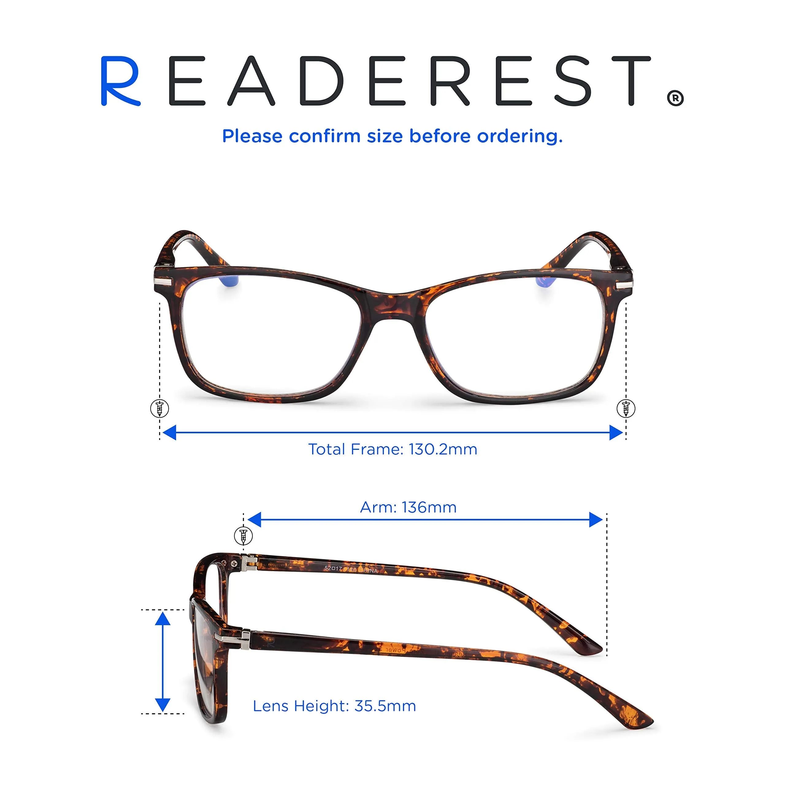 Blue-Light-Blocking-Reading-Glasses-Tortoise-1-00-Magnification-Computer-Glasses