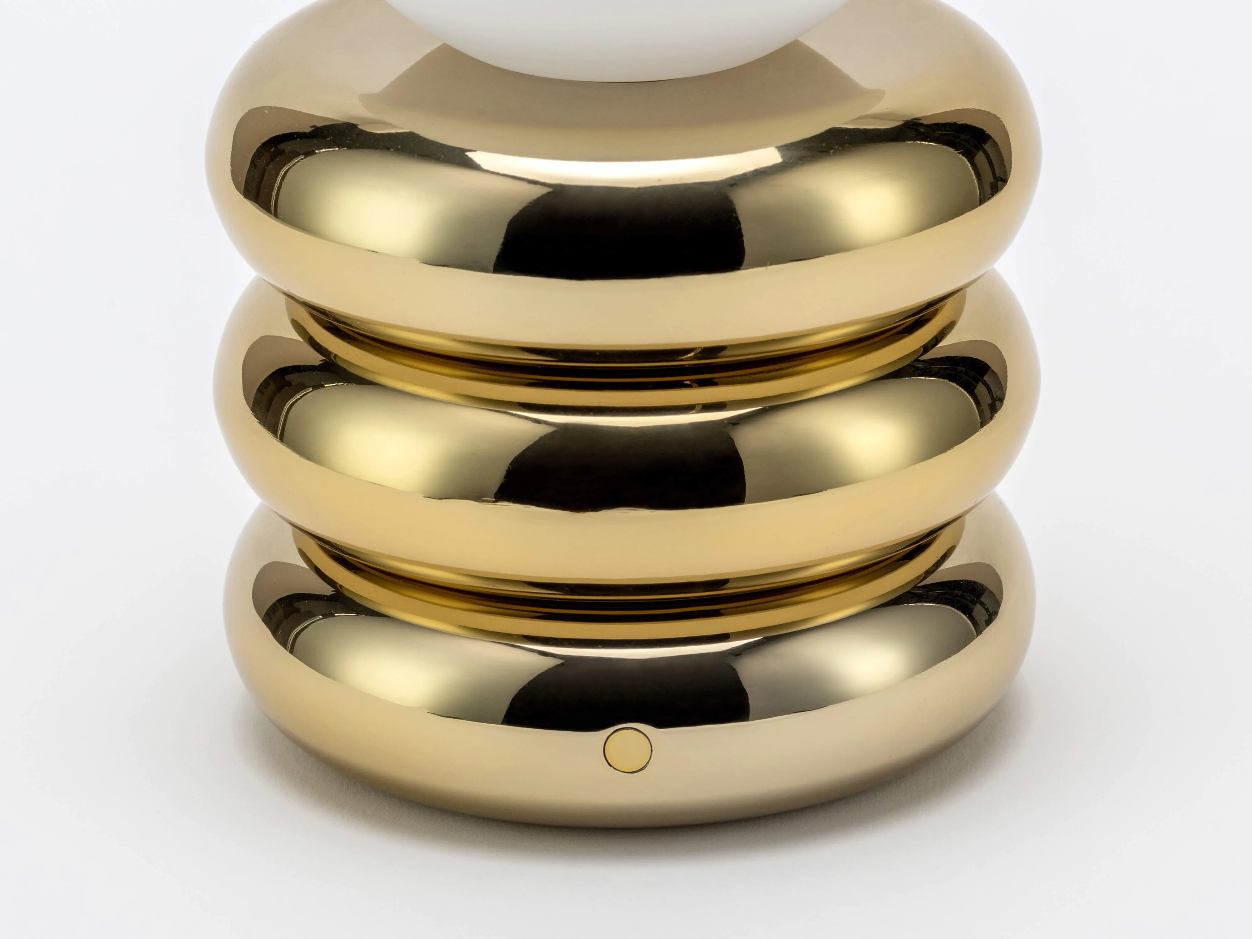 Brass cordless tube table lamp