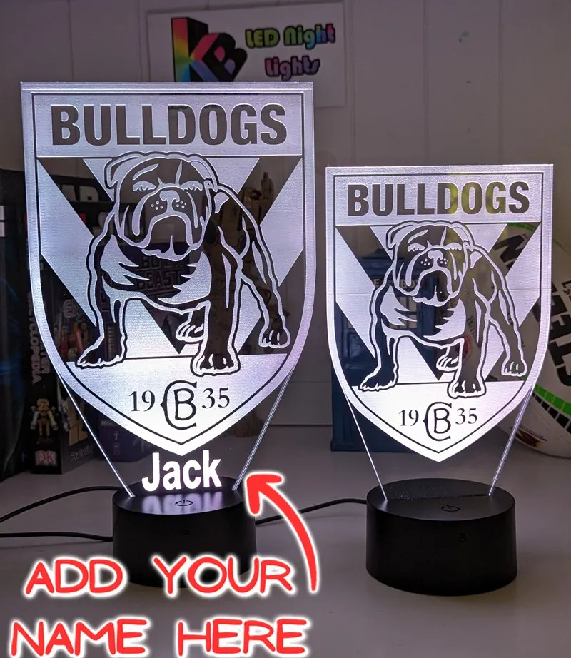 Canterbury Bulldogs Rugby League Football Club LED Night Light
