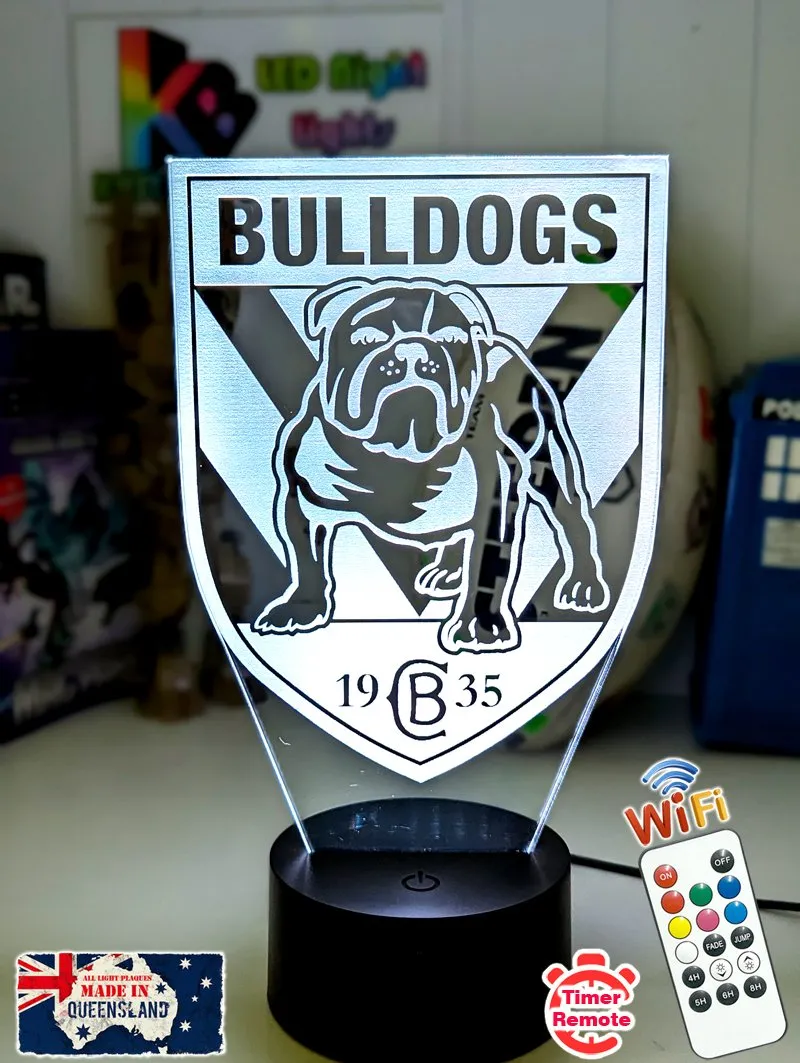 Canterbury Bulldogs Rugby League Football Club LED Night Light