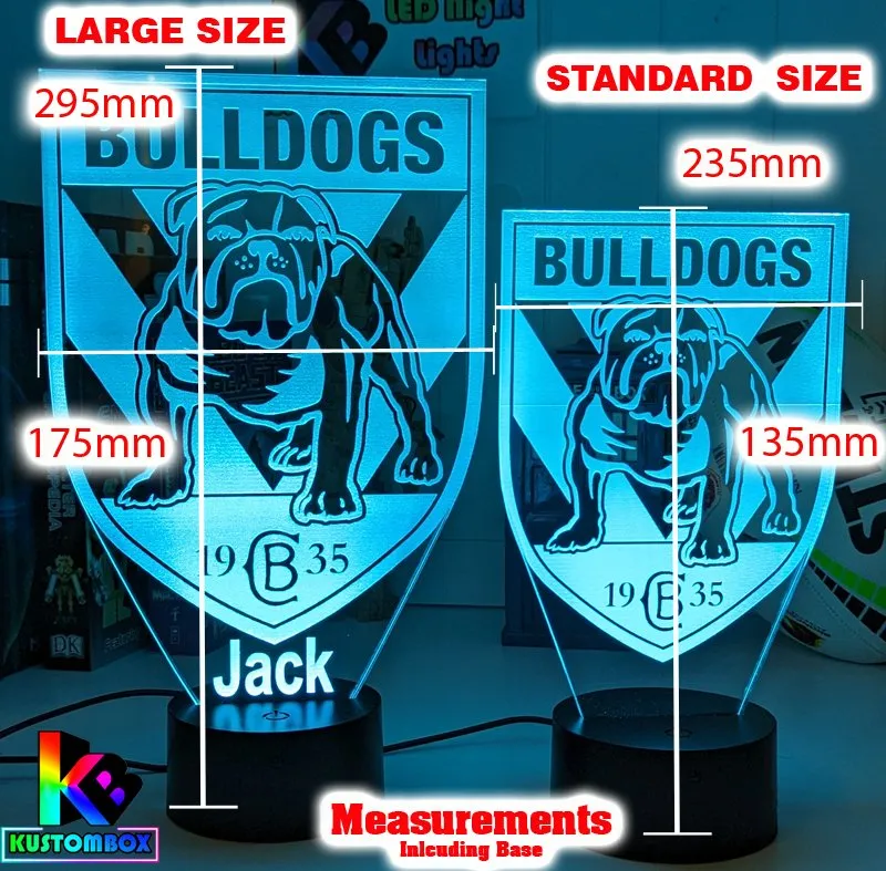 Canterbury Bulldogs Rugby League Football Club LED Night Light