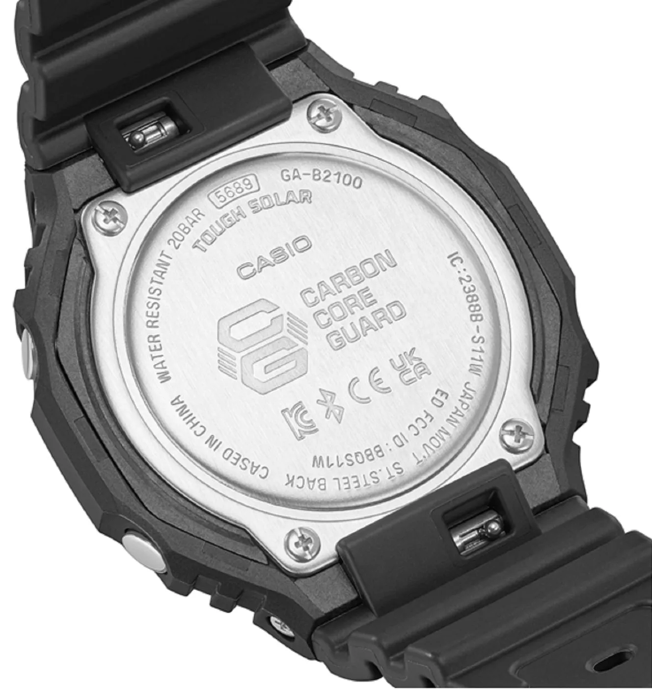 Casio G-shock GA-B2100-1A Digital Analog Rubber Strap Watch For Men