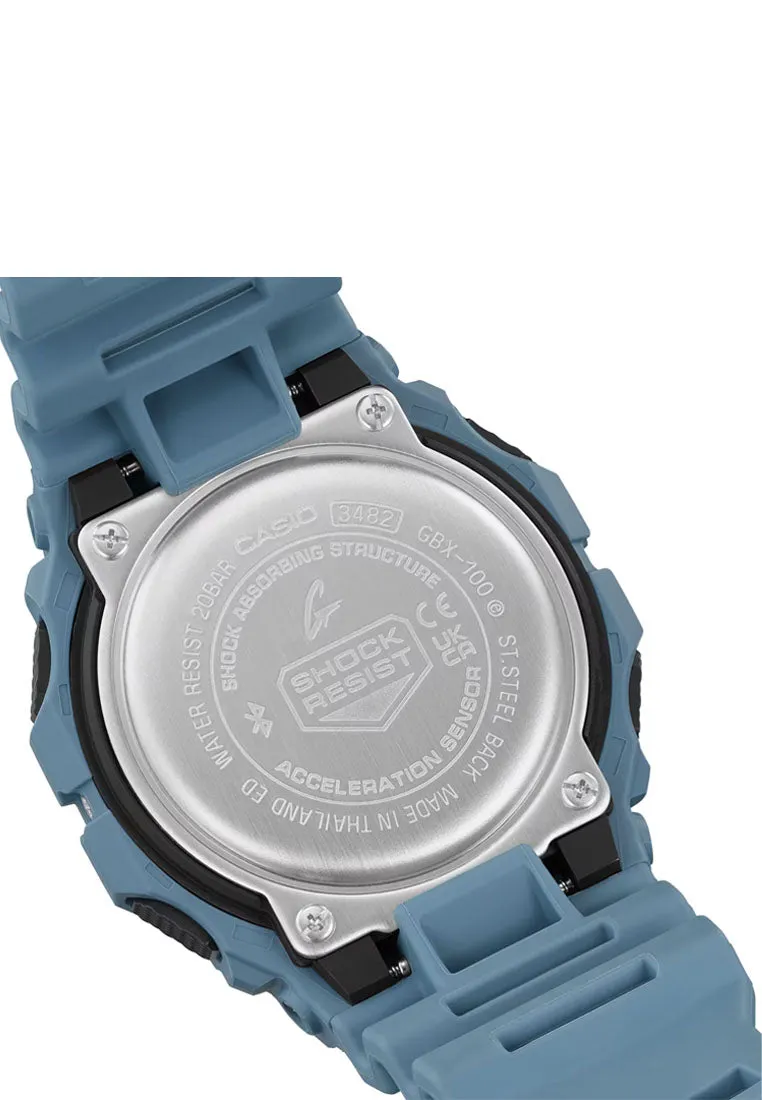 Casio G-shock GBX-100-2ADR Digital Rubber Strap Bluetooth Watch for Men