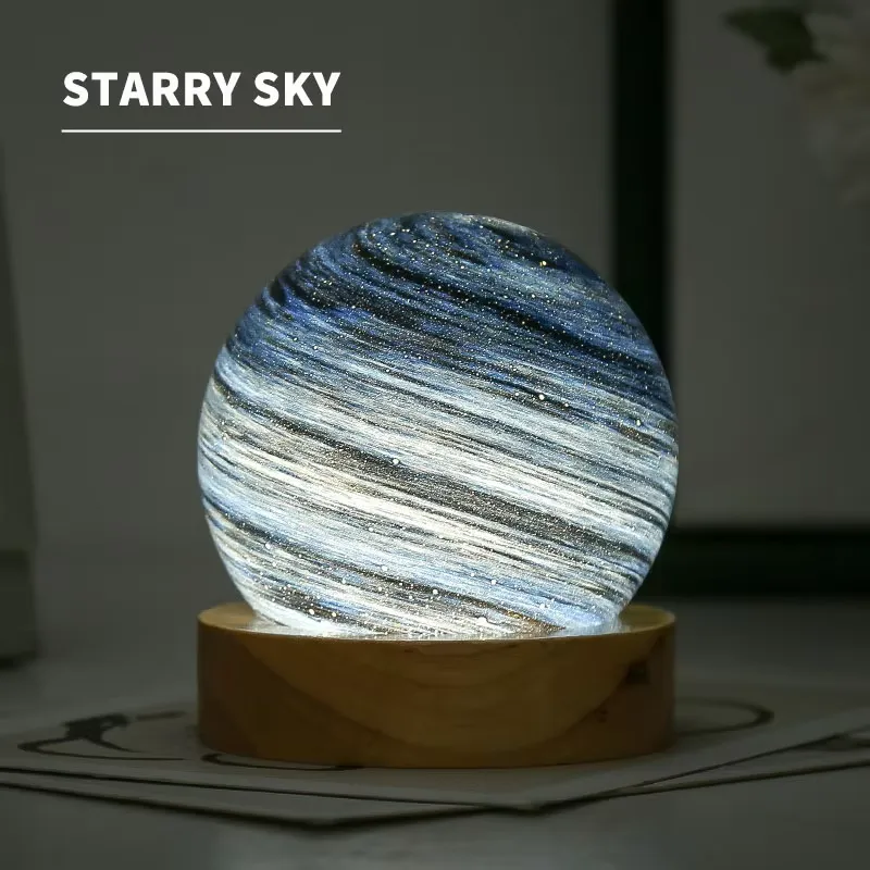 Celestial Glow 3D Glass Lamp