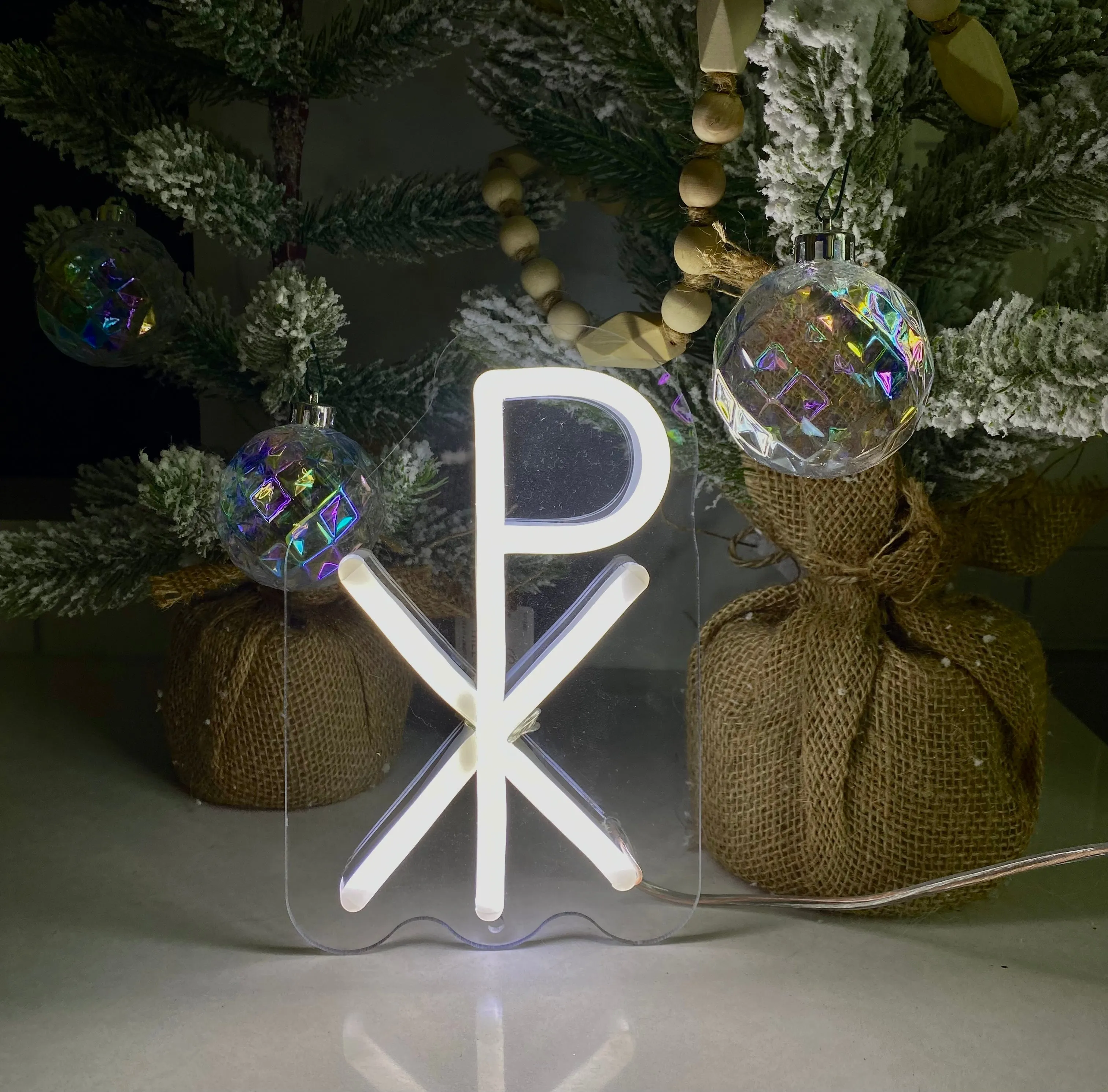 Chi Rho Neon sign