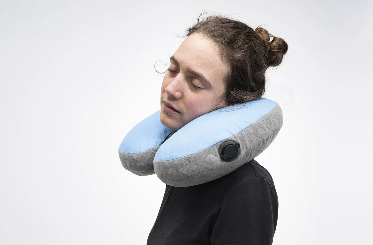 Cocoon U-shaped Neck Pillow Light Blue/Grey | Buy Cocoon U-shaped Neck Pillow Light Blue/Grey here | Outnorth