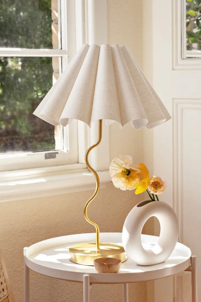 Cora Gold Natural Table Lamp