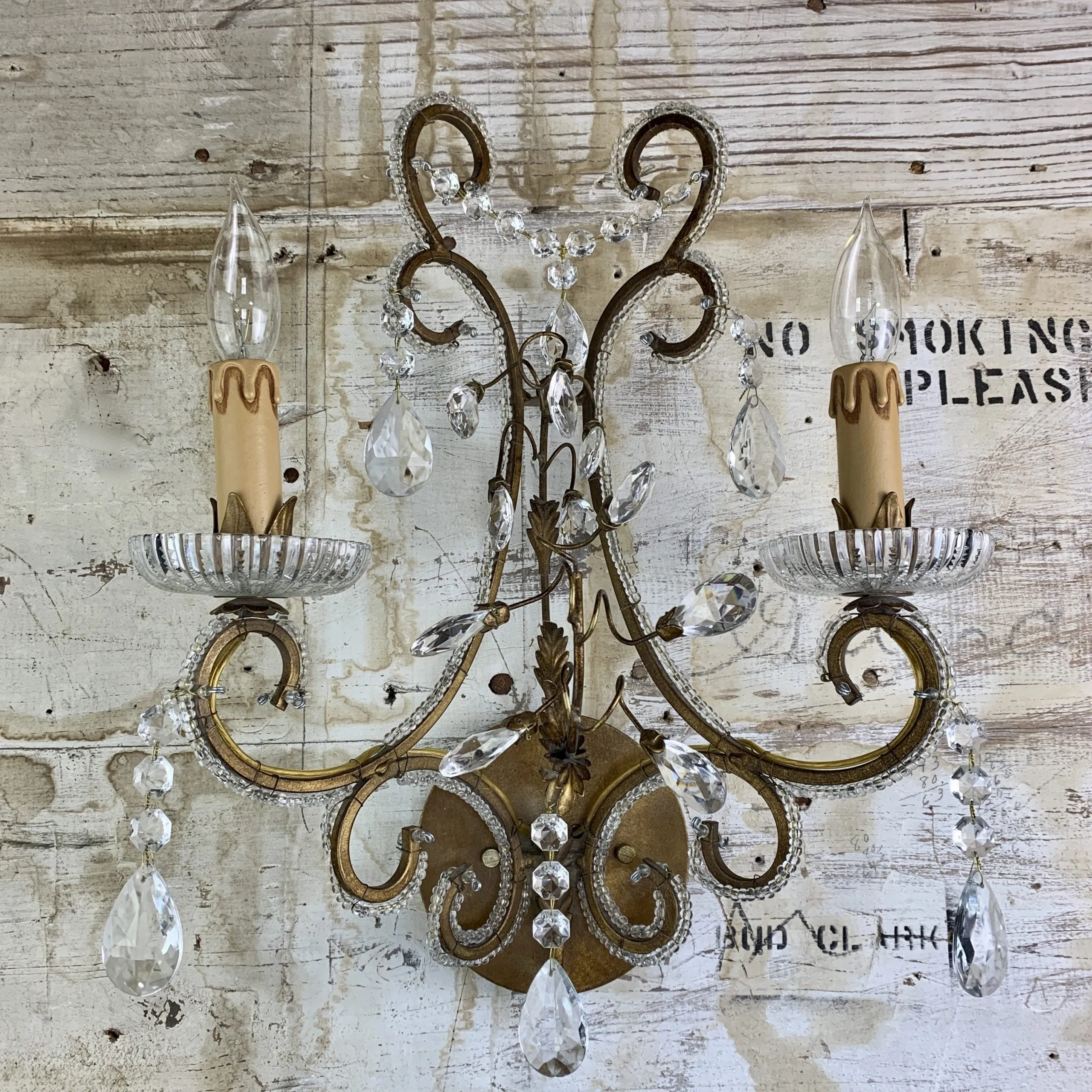 Crystal Wall Light, Wall Sconce, Micro Bead