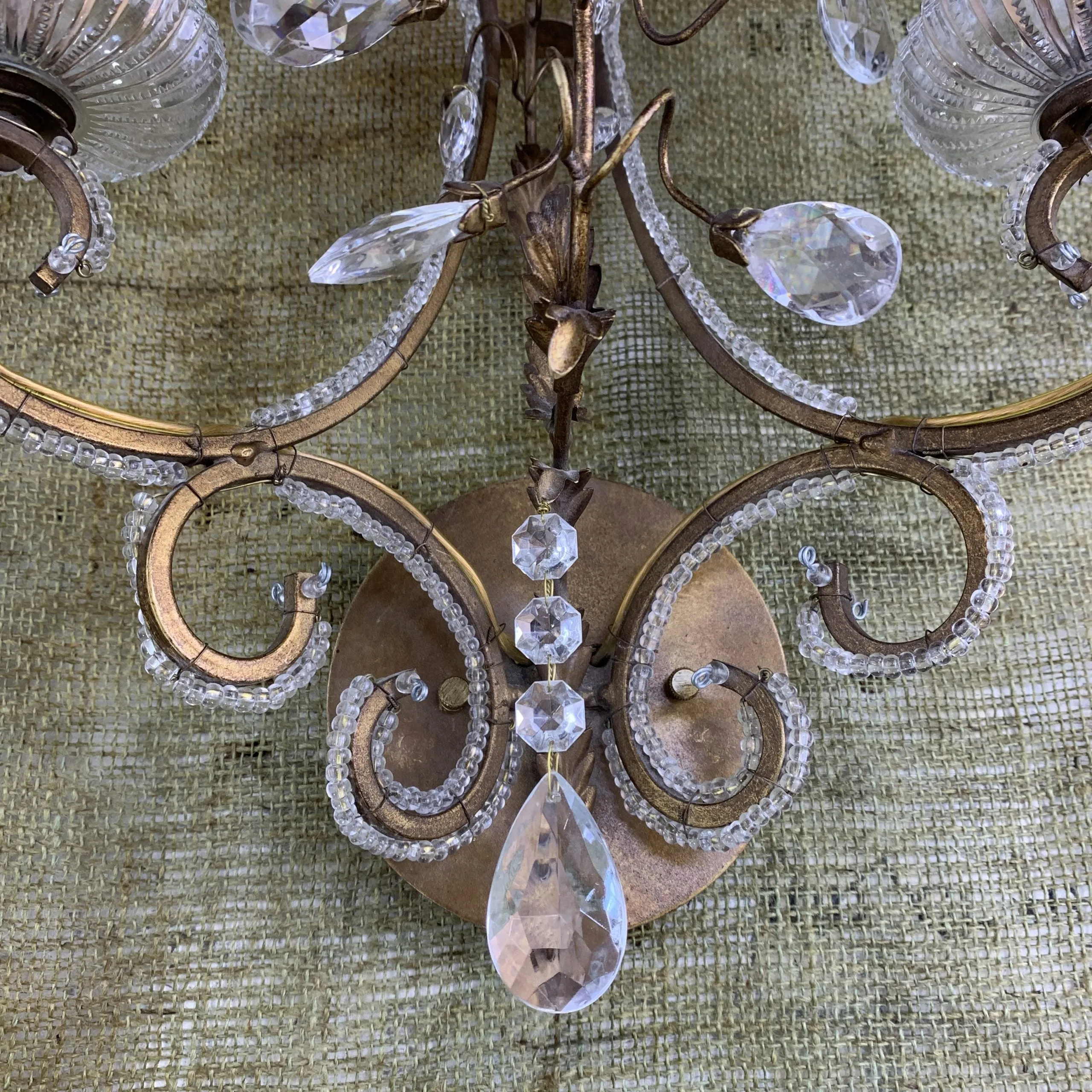 Crystal Wall Light, Wall Sconce, Micro Bead
