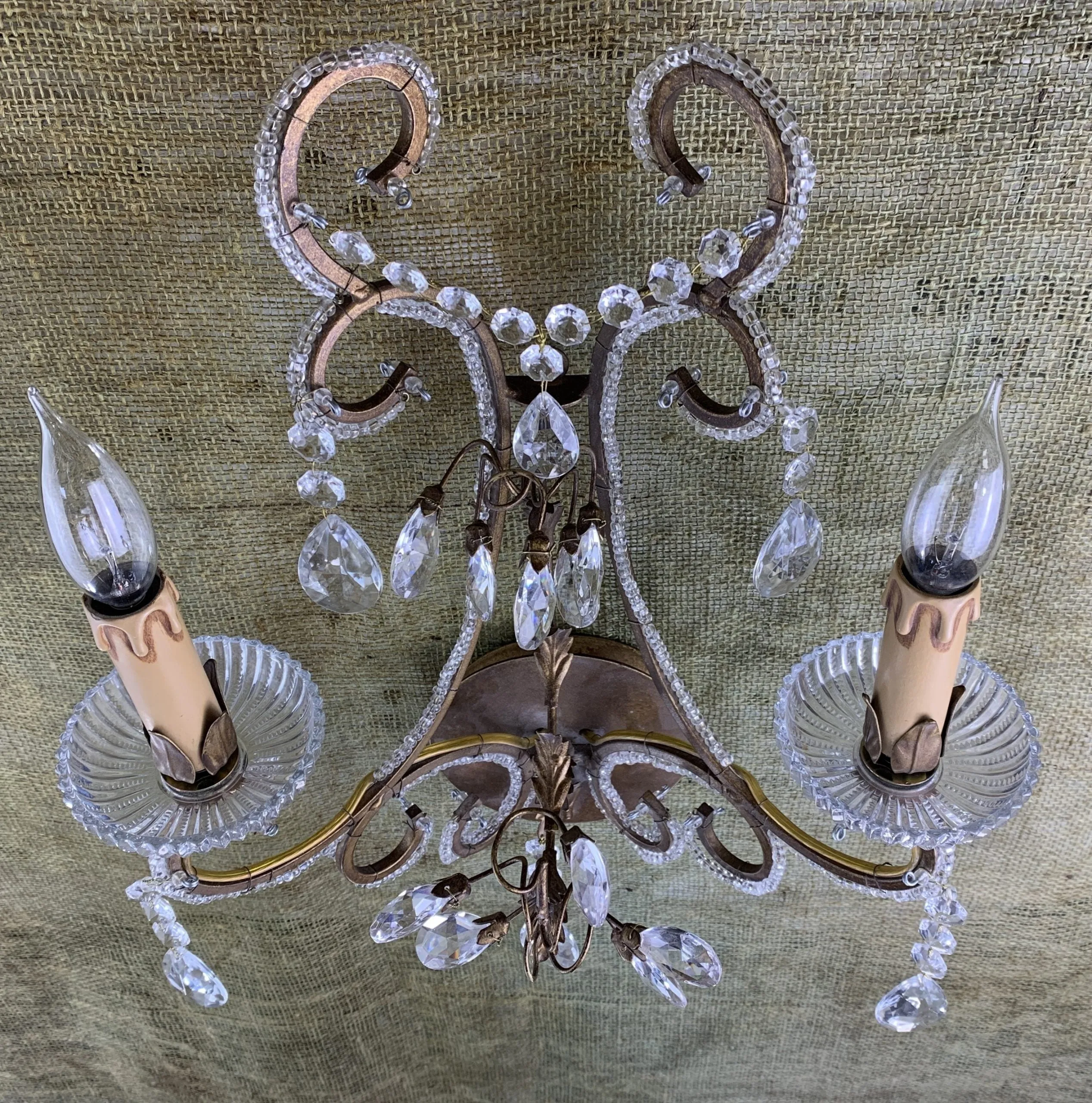 Crystal Wall Light, Wall Sconce, Micro Bead
