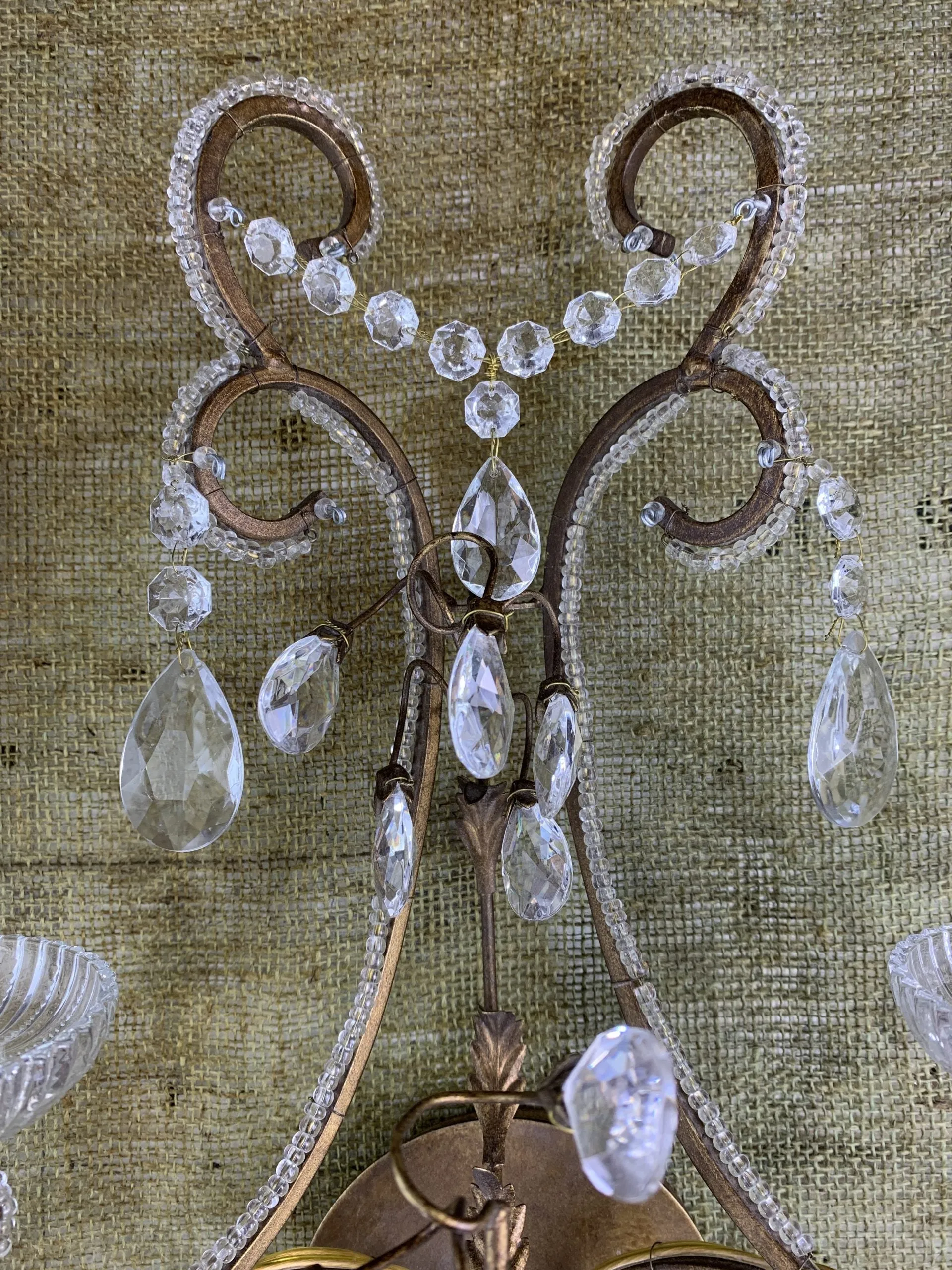 Crystal Wall Light, Wall Sconce, Micro Bead