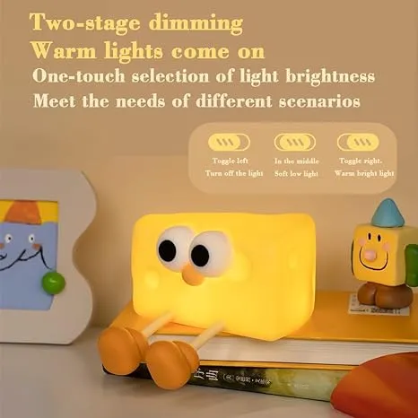 Cute Cheese Night Light -  USB Chargeable Lamp
