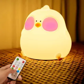 Cute Night Light for Kids Silicone Chick Animal Night Light