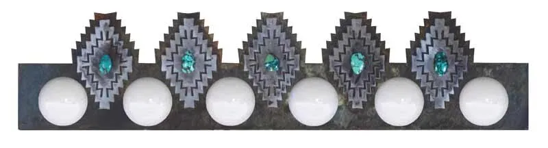 Desert Diamond w/Turquoise Six Light Fixture